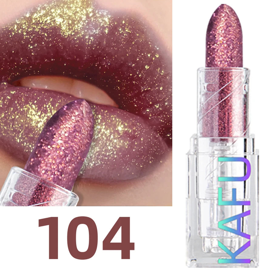 Multi-color Glitter Lipstick Beauty Girl Diamond Waterproof Lip Tint