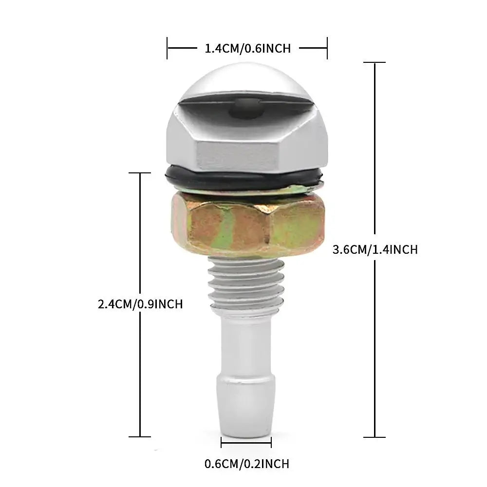 2pcs Fan-Shaped Windshield Washer Nozzle Universal Fit Aluminum Alloy Water Sprayer Adjustable Outlet Durable Washer Sprayer Zpaxo
