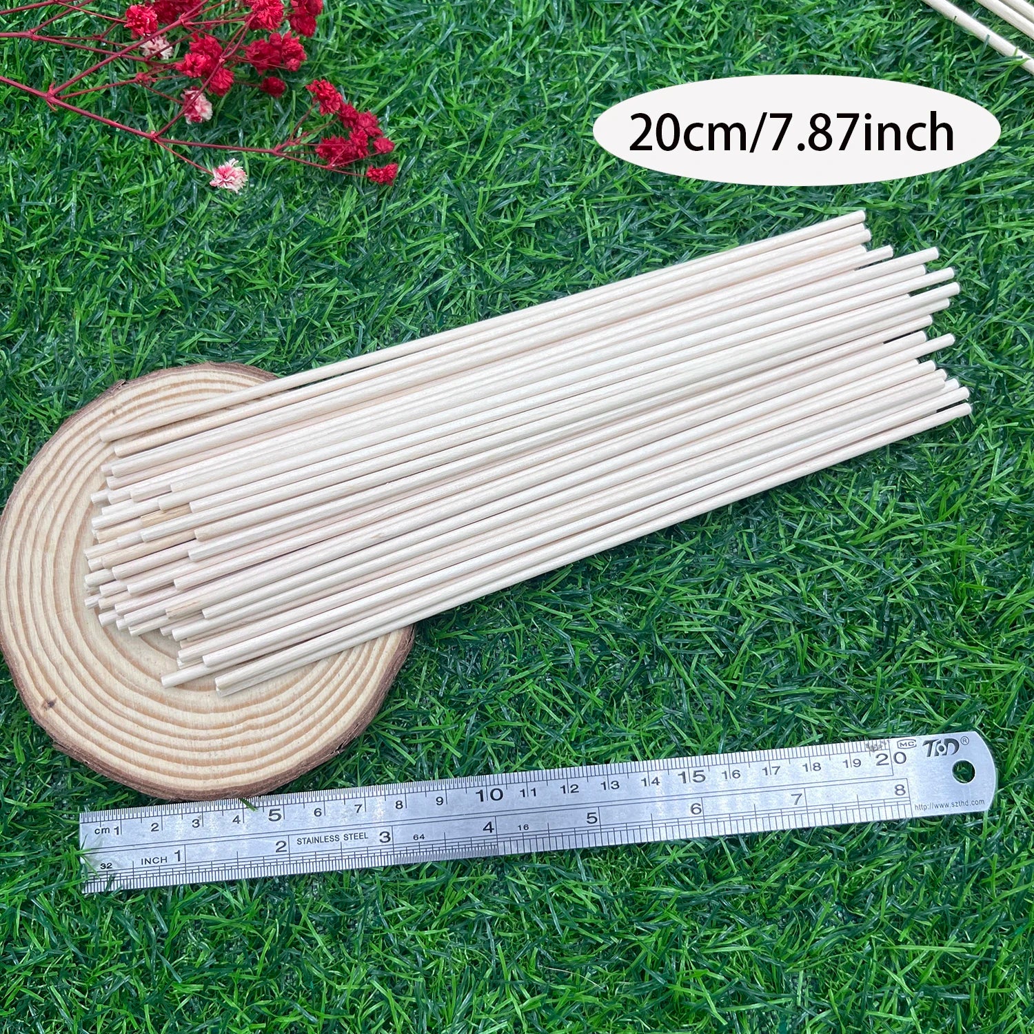20pcs Wooden Craft Sticks – Fan, Wig & DIY Projects Wooden Craft Sticks Zpaxo 20cm
