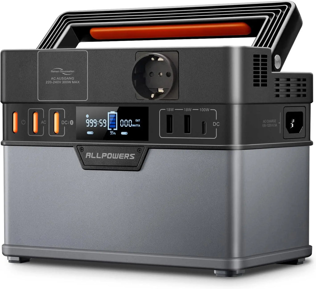 ALLPOWERS 110V 220V AC 300W Power Station Pure Sine Wave 288Wh Zpaxo