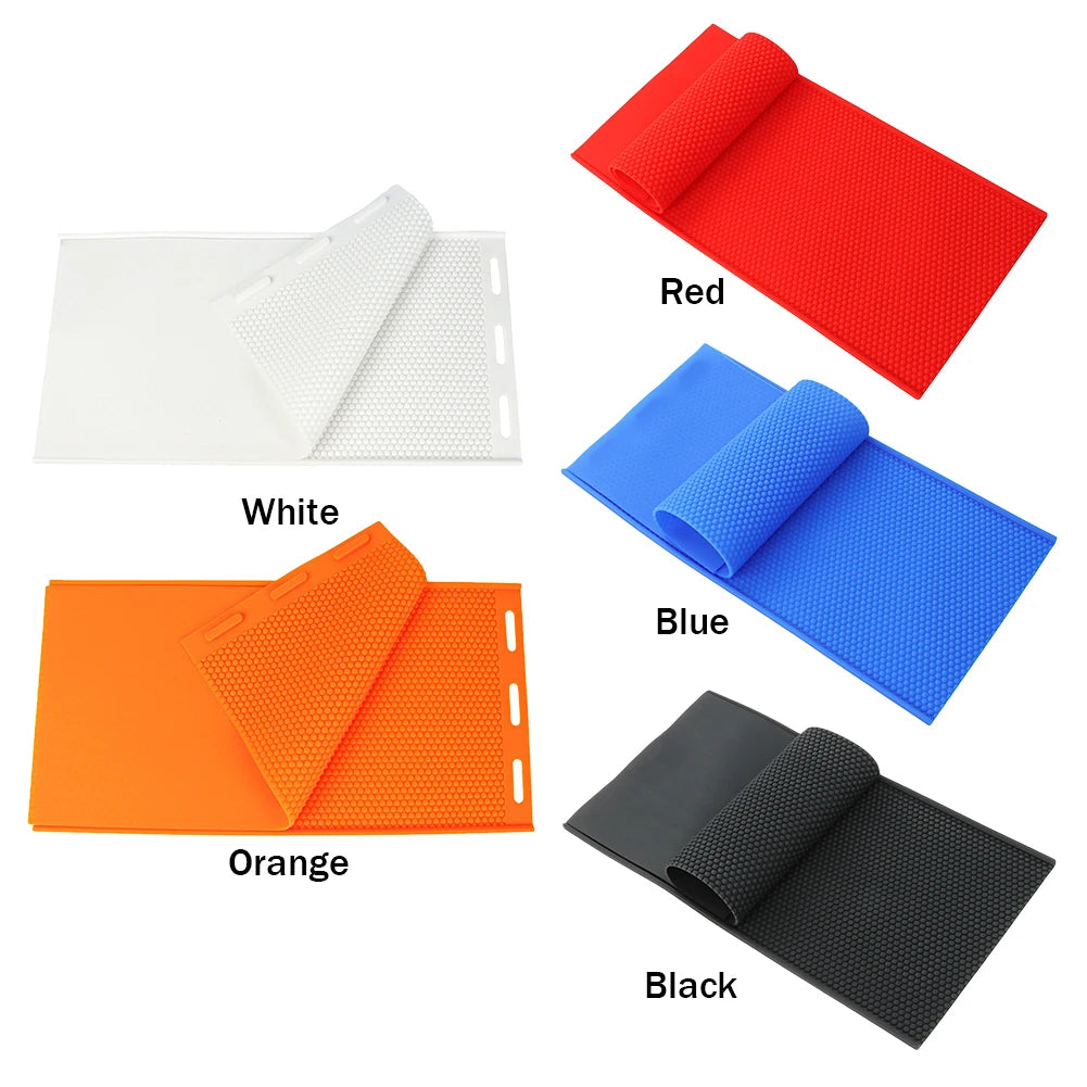 2pcs Beewax Foundation Sheet Mould Flexible Beeswax Embosser Silicone Handmade Beekeeper Accessories Zpaxo