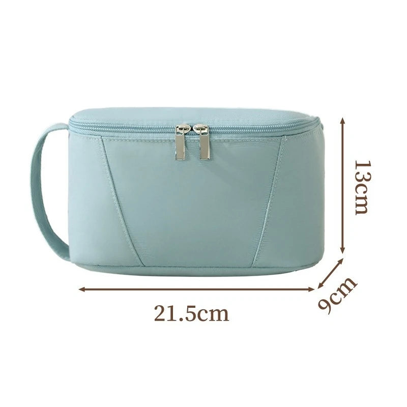 Large Opening Toiletry Bag, Large Capacity Bathroom Cosmetic Storage Bag Travel Makeup Brush Storage Wash Cosmetic Bag Men Women Zpaxo Blue