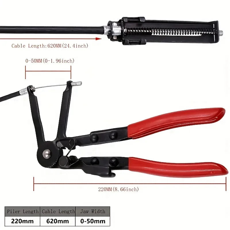 Clamping Pliers Bendable Hose Clamps Cable Flex Long Auto Straight