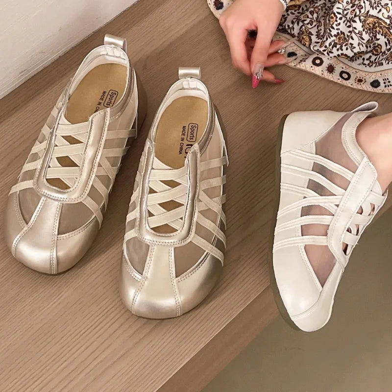 Women's Comfortable Breathable Solid Heel Shoes Women Casual Vintage Zpaxo