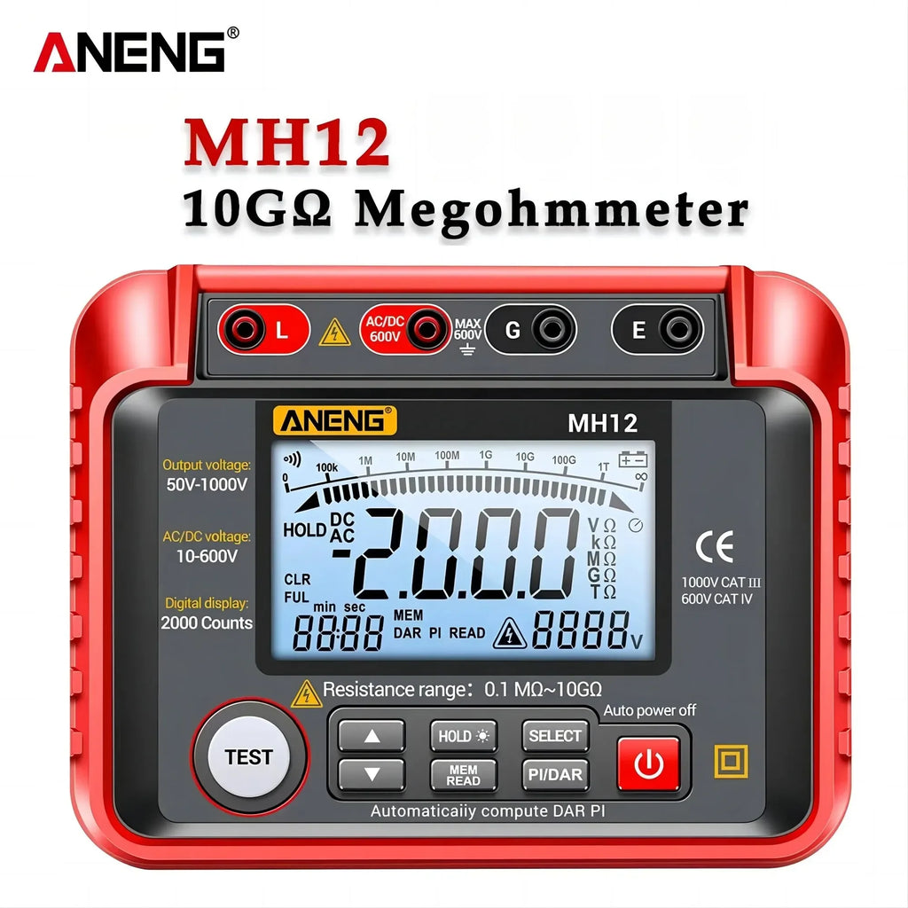 ANENG Digital Megohmmeter Meters Insulation Earth Resistance Meter Zpaxo