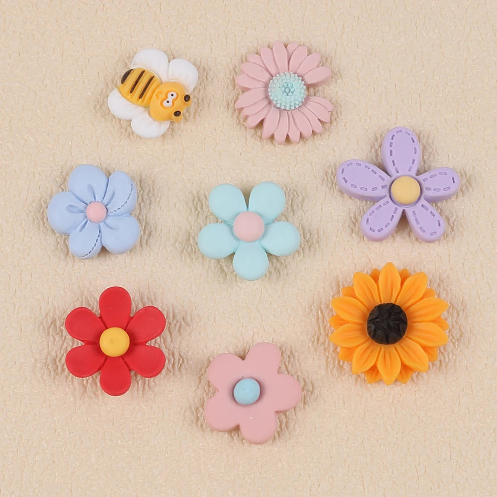 8Pcs Cartoon Flower Fridge Magnets Decorative Magnets for Dishwasher Whiteboard Storage Kitchen Home Decoration Zpaxo 8Pcs Style Random