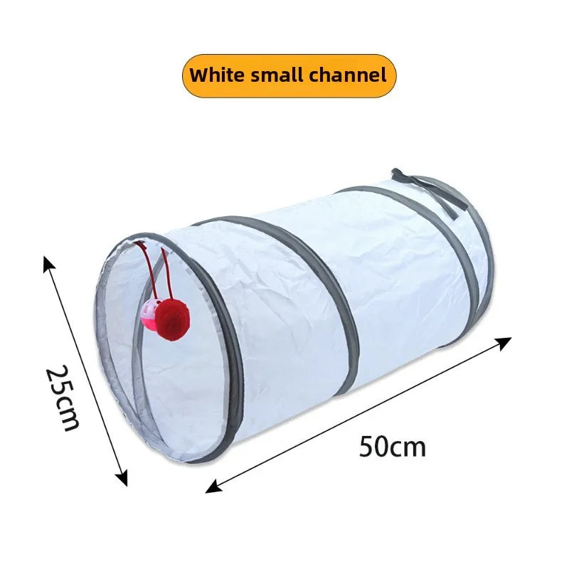White Cat Passage Cat Tunnel Runway Cat Drilling Through The Ground Chinchilla Passage Pet Cat Toy Supplies Promote Relationship Zpaxo Small channel