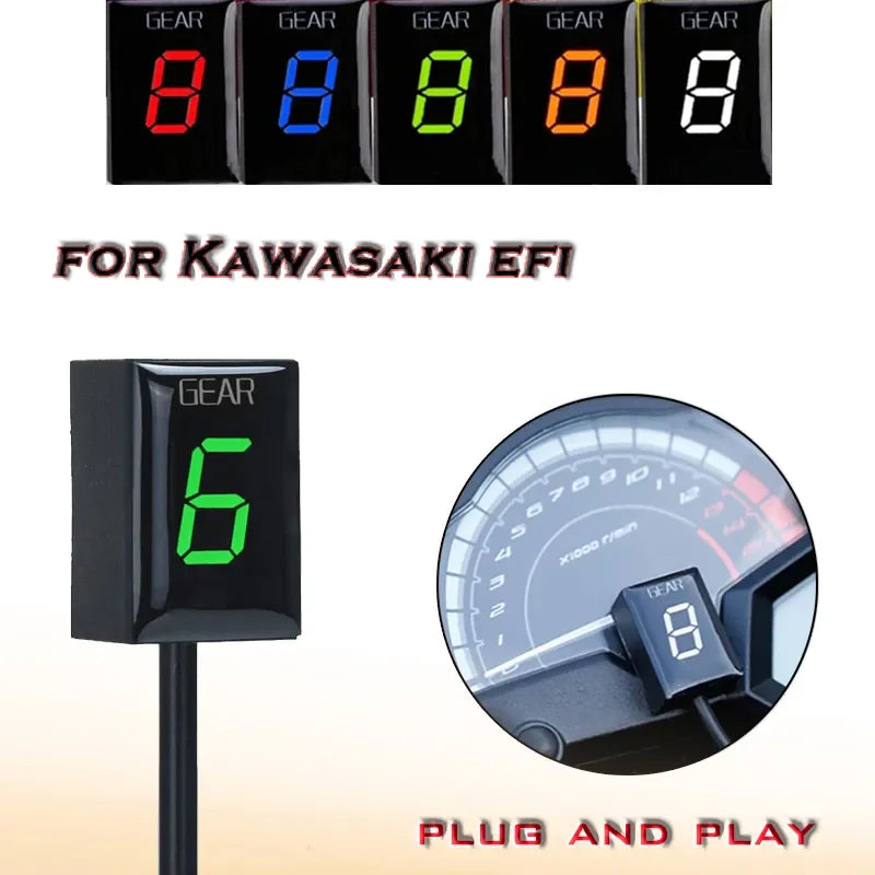 Gear Indicator For Kawasaki ER6N Z1000SX Ninja400 Z1000 Z800 Z750 Versys 650 Z650 W800 Motorcycle Speed Display Meter Accessory Zpaxo
