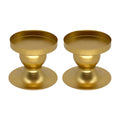 2Pcs Pillar Candle Candlestick Holder Metal Structure 2.4inch Tall Candlelight Holder Table Ornament for Fireplace Decor Zpaxo Default Title