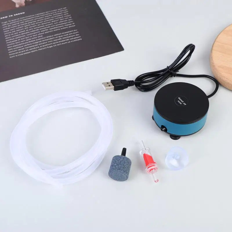 USB Mini Aquarium Air Pump Portable DC5V Small Oxygenator Low Noise Zpaxo