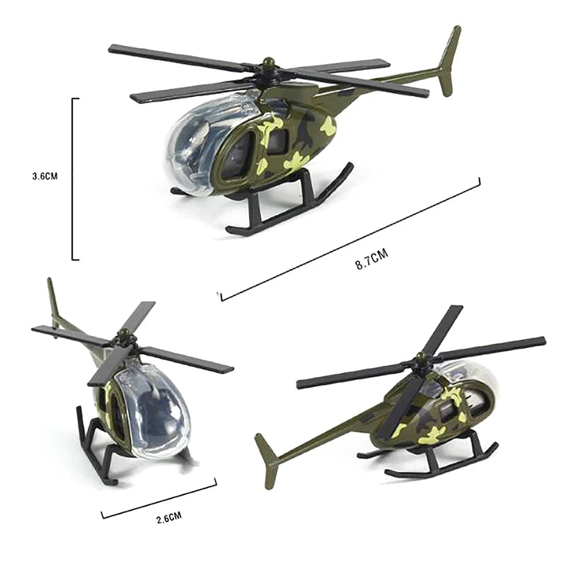 Mini Alloy Helicopter Model Toys Aircraft Military Collection