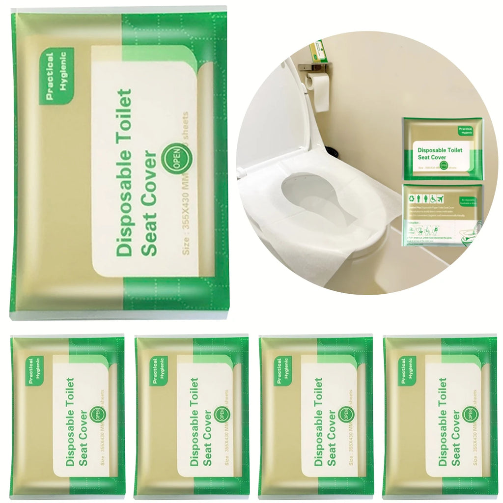 Disposable Flushable Toilet Seat Covers 50/20 Pack | Travel