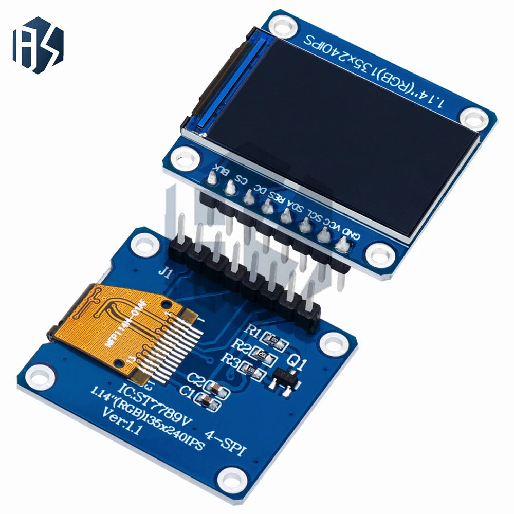 1pcs/5pcs/10pcs New IPS 1.14 inch 3.3V 8PIN SPI HD Full Color TFT Display Screen ST7789 Drive IC 135*240 Zpaxo