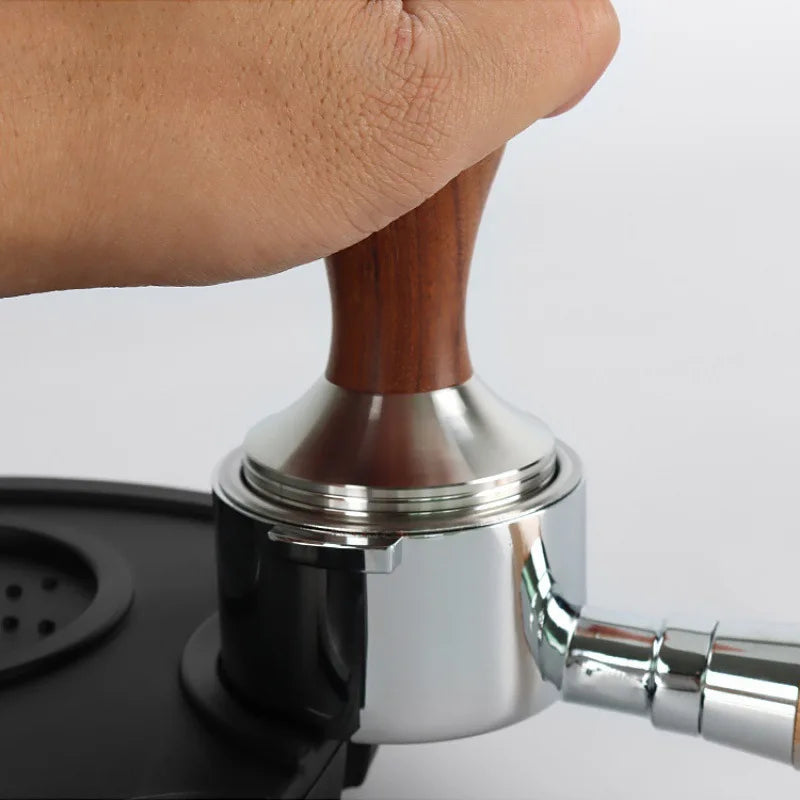 51/53/58mm Espresso Tamper – Stainless Steel & Wood Handle