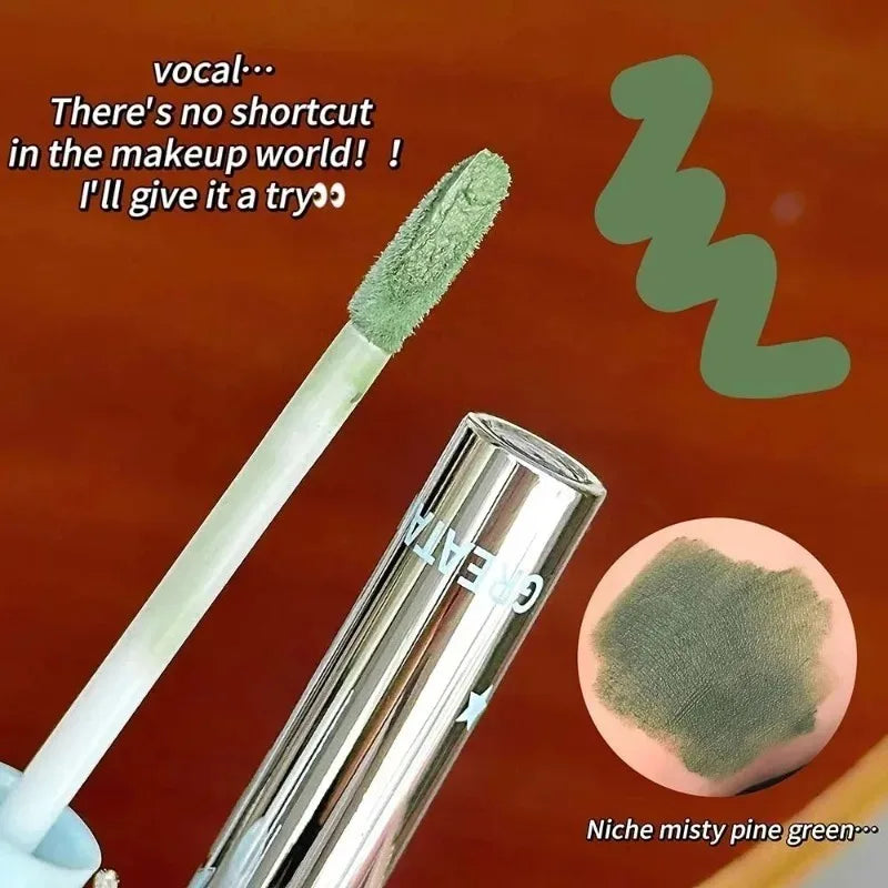 Soft Mist Matte Lip Gloss Punk Green Lip Glaze Mousse Velvet Lip Mud Long-lasting Non-drying Lipstick Halloween Makeup Cosmetics Zpaxo