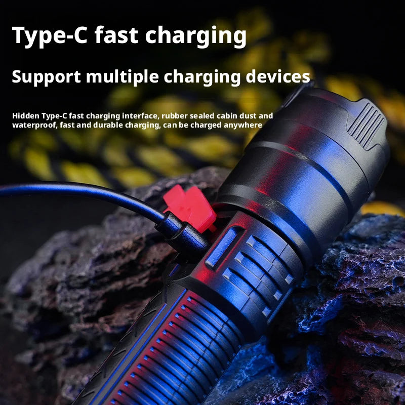 ESMARTER 10W Rechargeable Waterproof Flashlight – 500m Torch