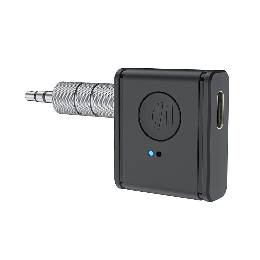 Bluetooth 5.3 AUX Receiver – 3.5mm Wireless Car Audio Adapter Bluetooth AUX Receiver Zpaxo B1-Black