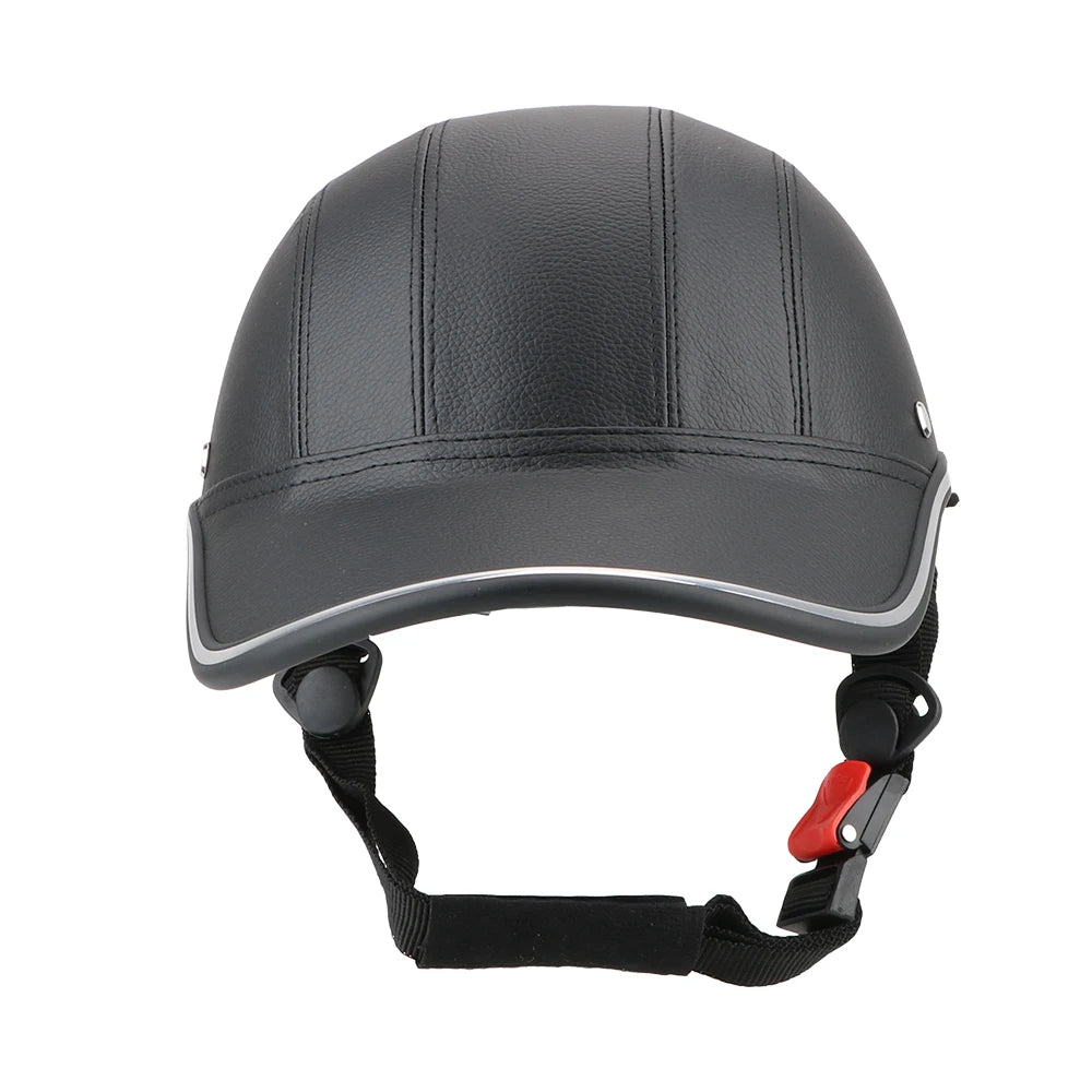 Motorcycle Half Helmet Safety Hard Hat Cafe Racer Chopper Scooter