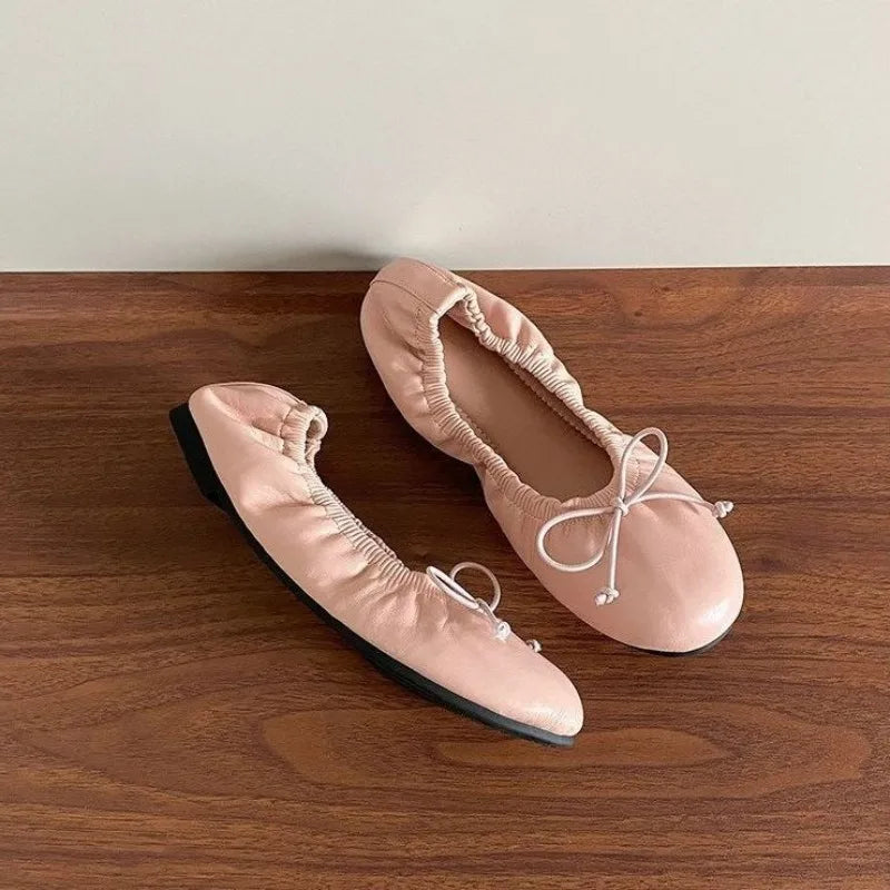 Women's Solid Elegant Comfortable Single Shoes Women Bow Zpaxo Pink 38