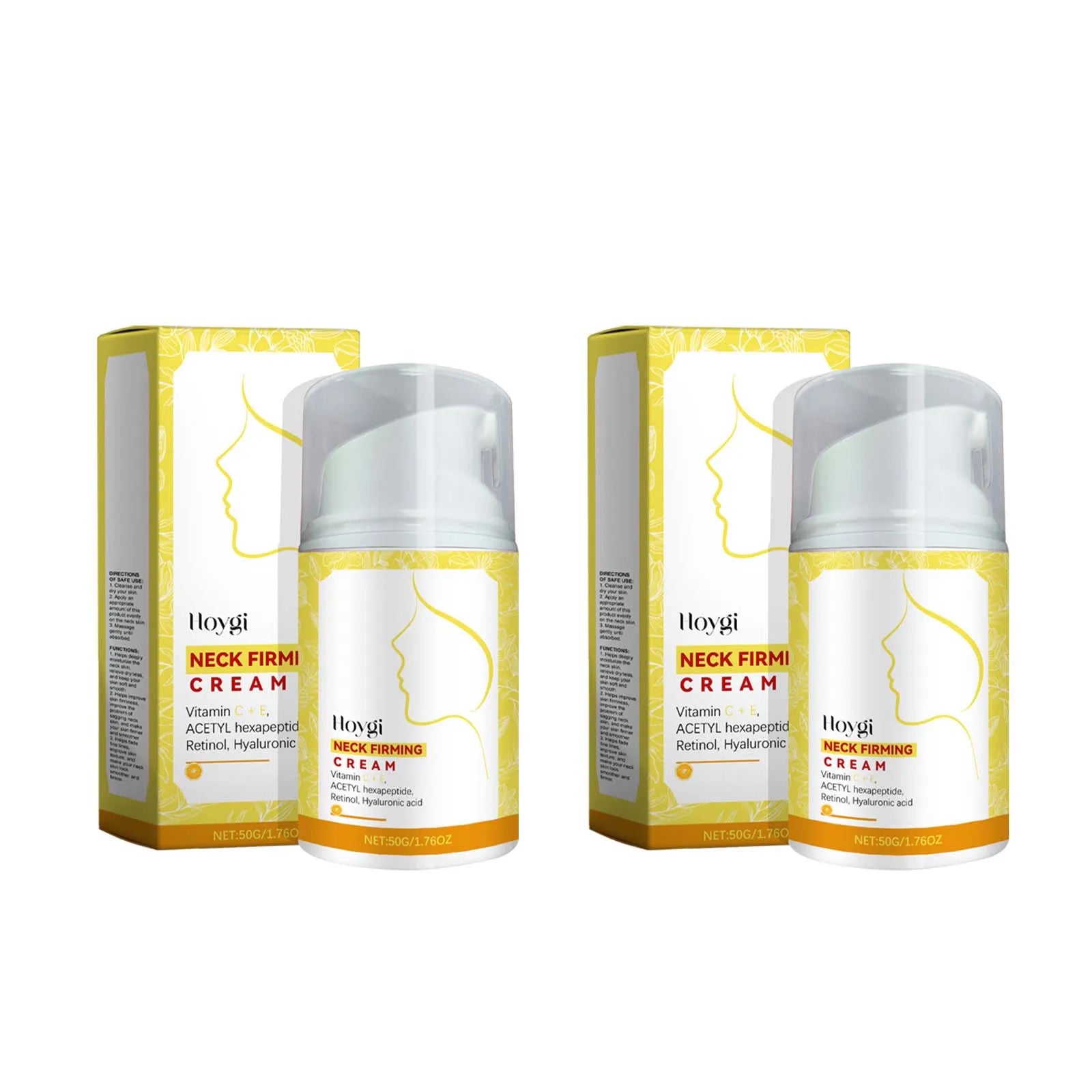 Hoygi Retinol Neck Cream – Firming & Anti-Aging | 50g Neck Firming Cream Zpaxo 2 x 50g Boxed