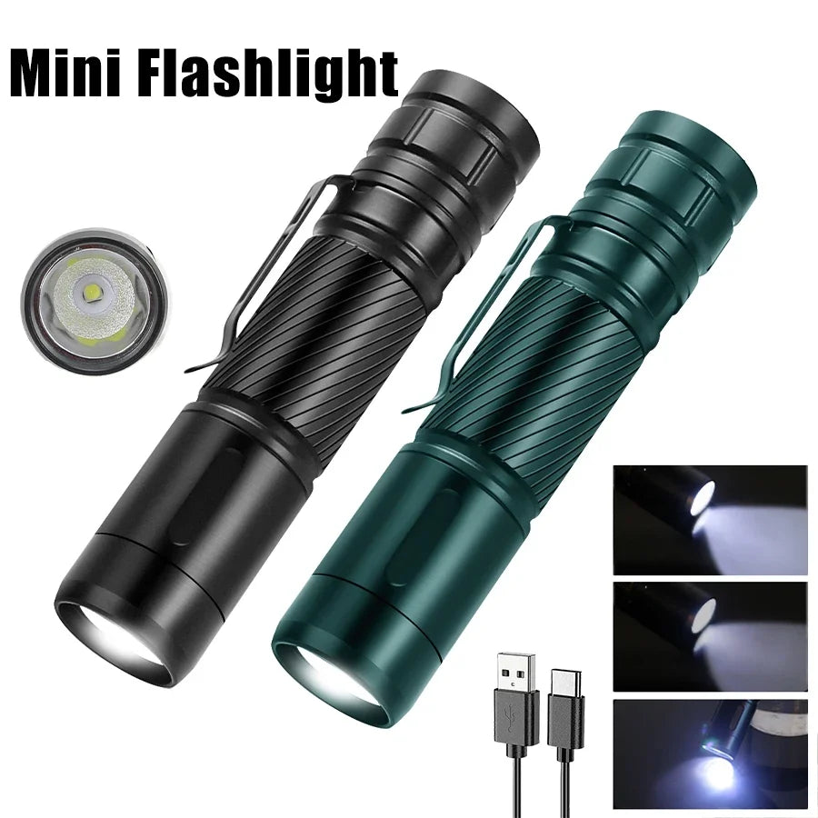 KDULIT 1000LM Tactical LED Flashlight | Type-C Rechargeable IPX6