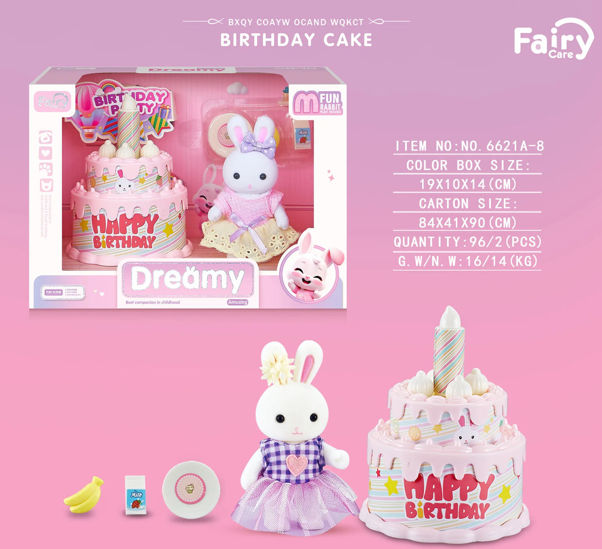 Little Rabbit Bedroom Kitchen Outdoor Gameslovely Scene Play Toys Zpaxo cake