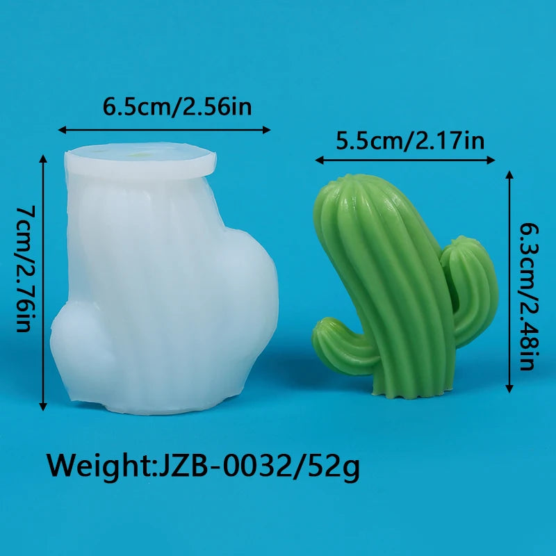 Succulents Candle Silicone Mold 3D Cactus Succulent Plants Soap Aroma Plaster Cement Craft Ornament Making Mold Home Decor Zpaxo JZB-0032