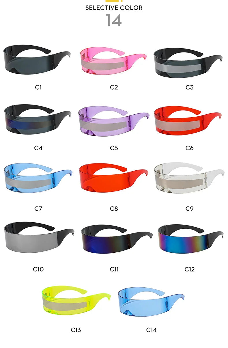 Cosplay Eye Mask Lenses Mardi Gras Mask Cool Carnaval Mask for Men Future Style Photo Props Cosplay Anime Eyewear Styling Props Zpaxo random 1