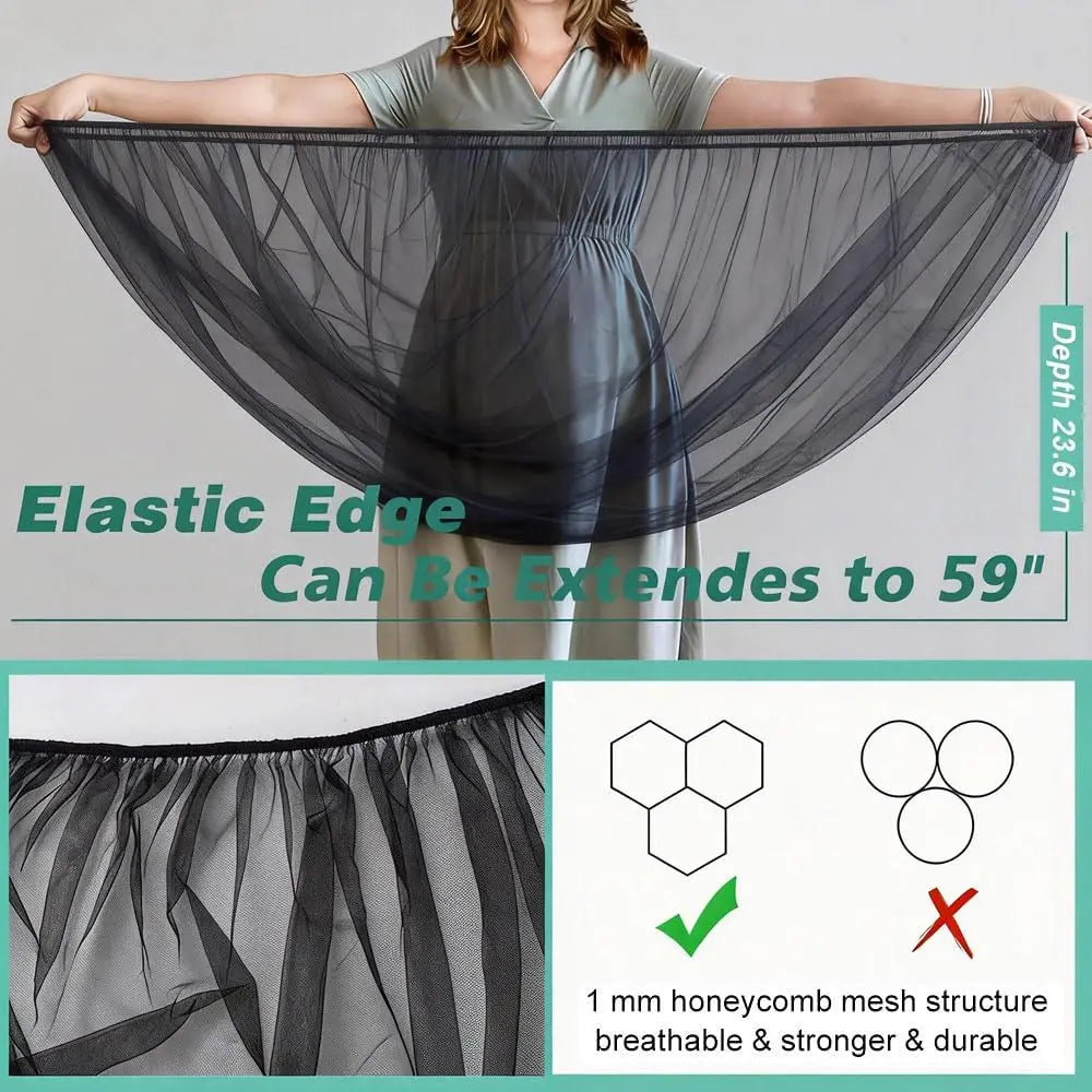 Universal Full-cover Stroller Mosquito Net Stretchable Breathable