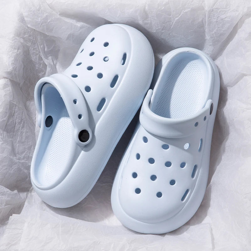 Women 2026 Cute Thick Platform Clogs SHAJI Summer Non Slip Soft