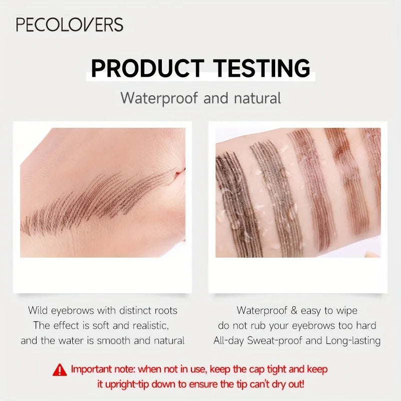 6 Colors Eyebrow Pen Waterproof 4 Split Tip Eyebrows Tattoo Liquid Zpaxo