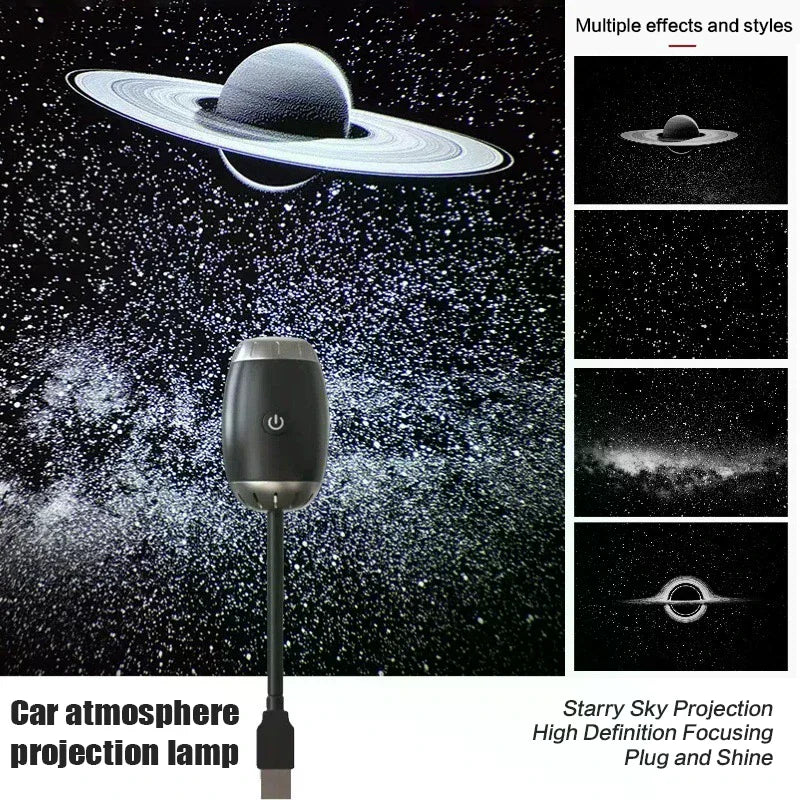 Atmosphere Projection Car Ambient Light Large Range Projection Romantic Atmosphere Multiple Scenes Adjustable Focus Distance Zpaxo