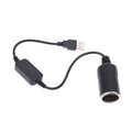 5V to 12V USB Car Cigarette Lighter Socket Adapter