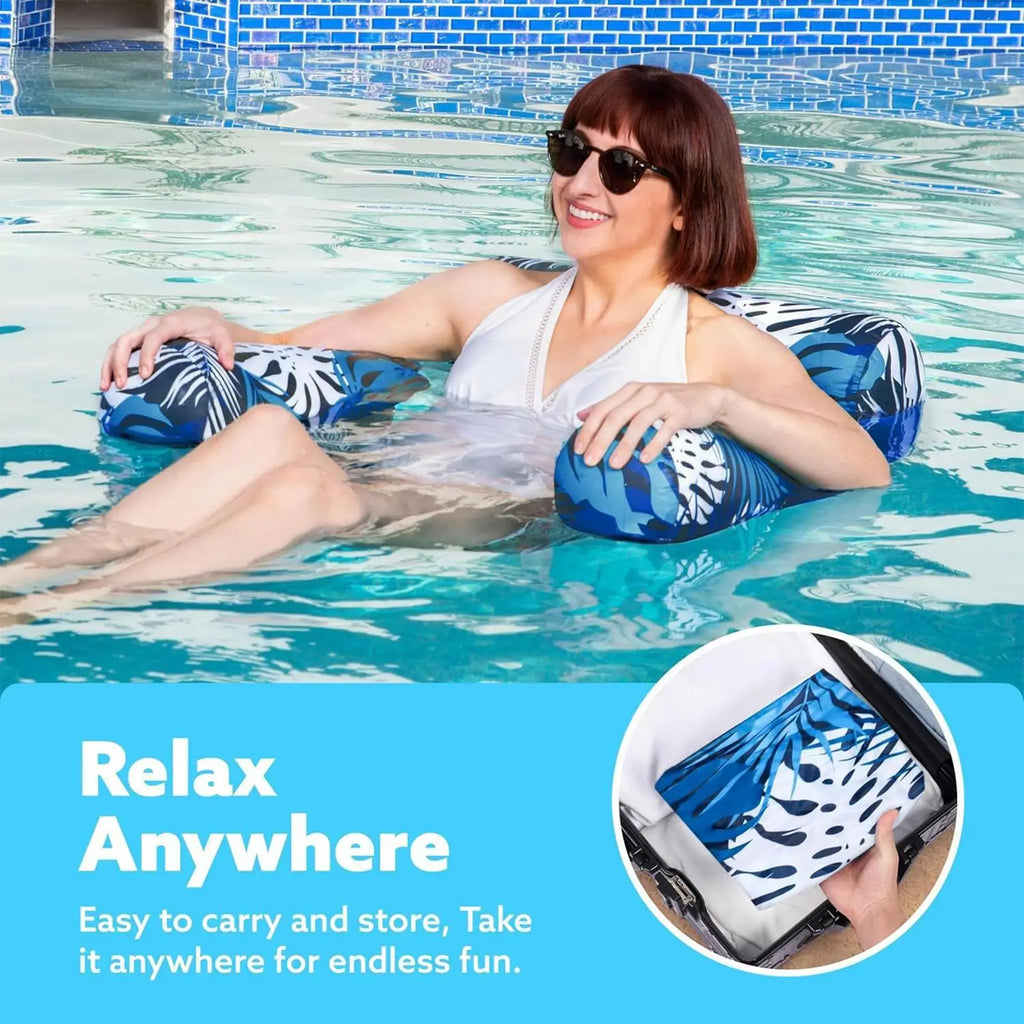 Inflatable Pool Hammock Chair Floating Water Lounge Bed Foldable