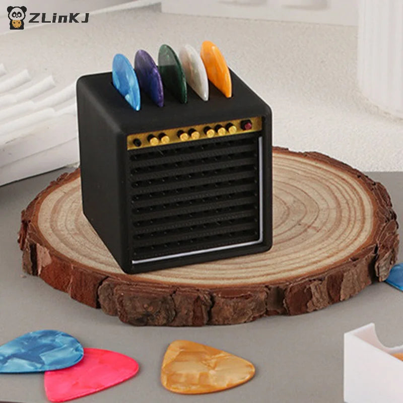 ▶3D Printed Portable Guitar Pick Holder With Drawer Waterproof Dustproof Guitar Picks Organizer Picks Storage And Display Gifts Zpaxo