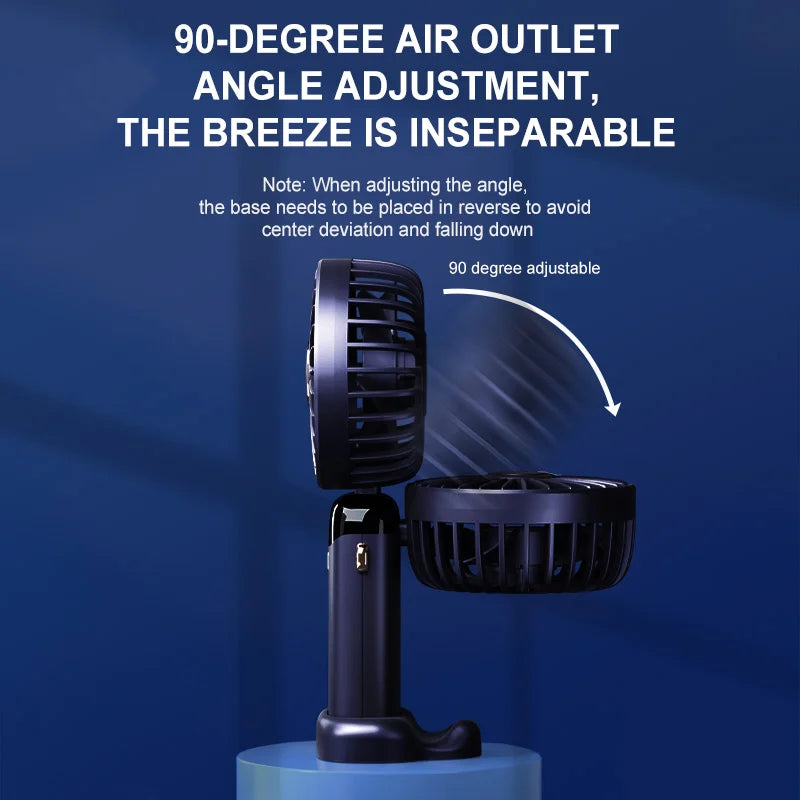 USB Handheld Mini Fan Foldable Portable Neck Hanging 5 Speed