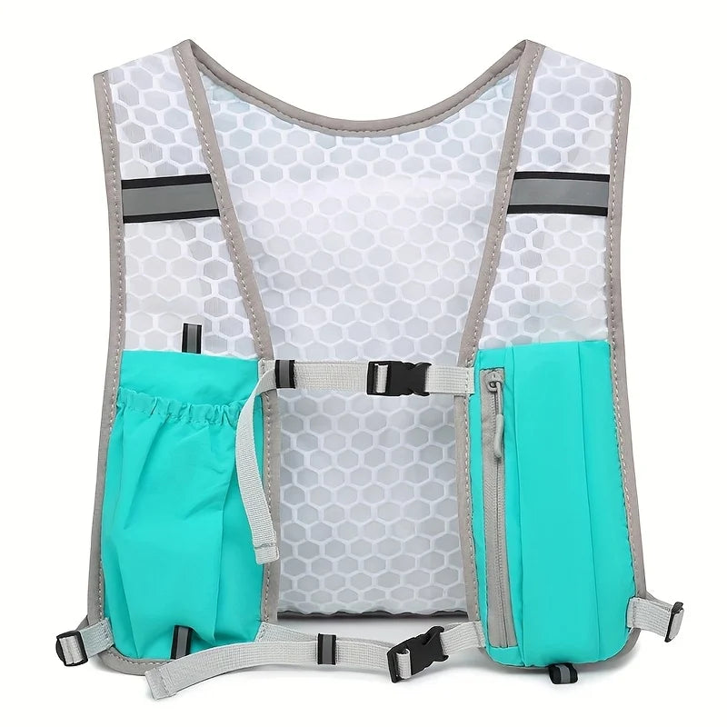 Breathable Mesh Running Vest Lightweight Sports Backpack Phone Pocket