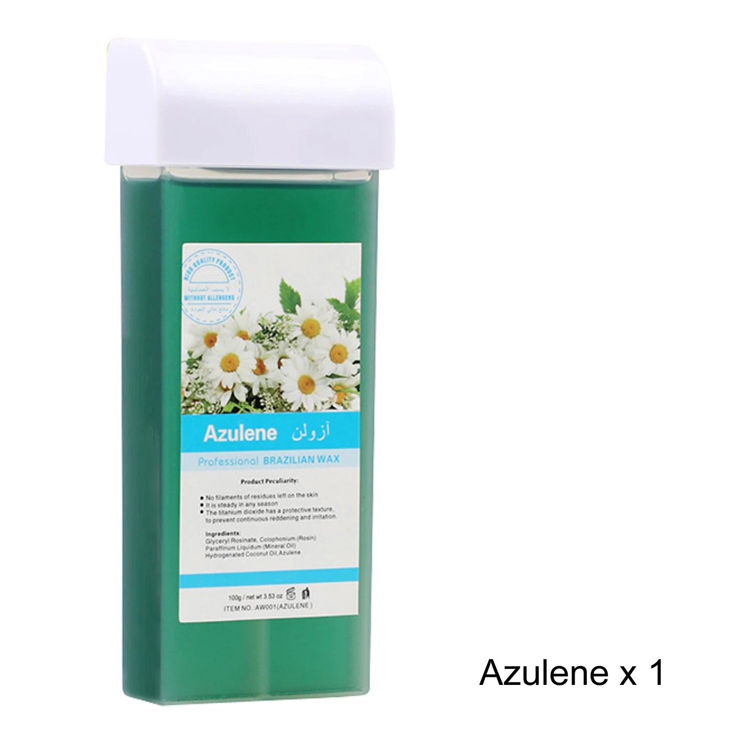 Roll-On Soft Wax Refill Kit – Body Hair Removal Wax Cartridges Depilatory Wax Kit Zpaxo 072-Azulene