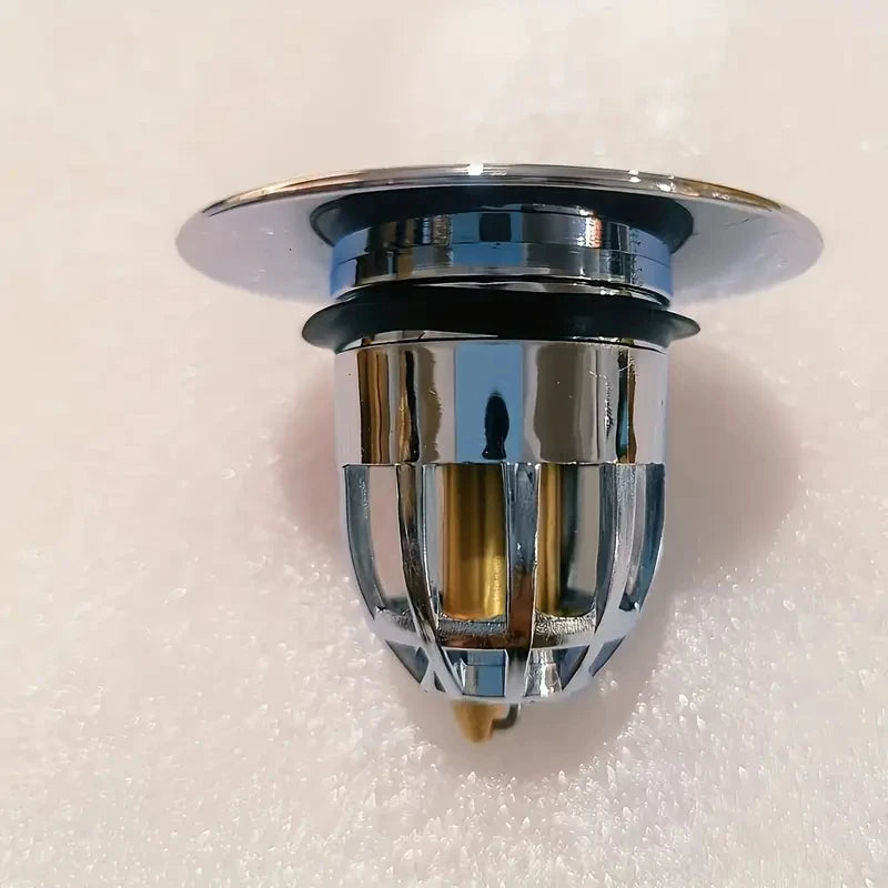 Durable Brass Core Push Sink Drain - Universal Fit, Anti-Backflow & Mosquito Protection Zpaxo