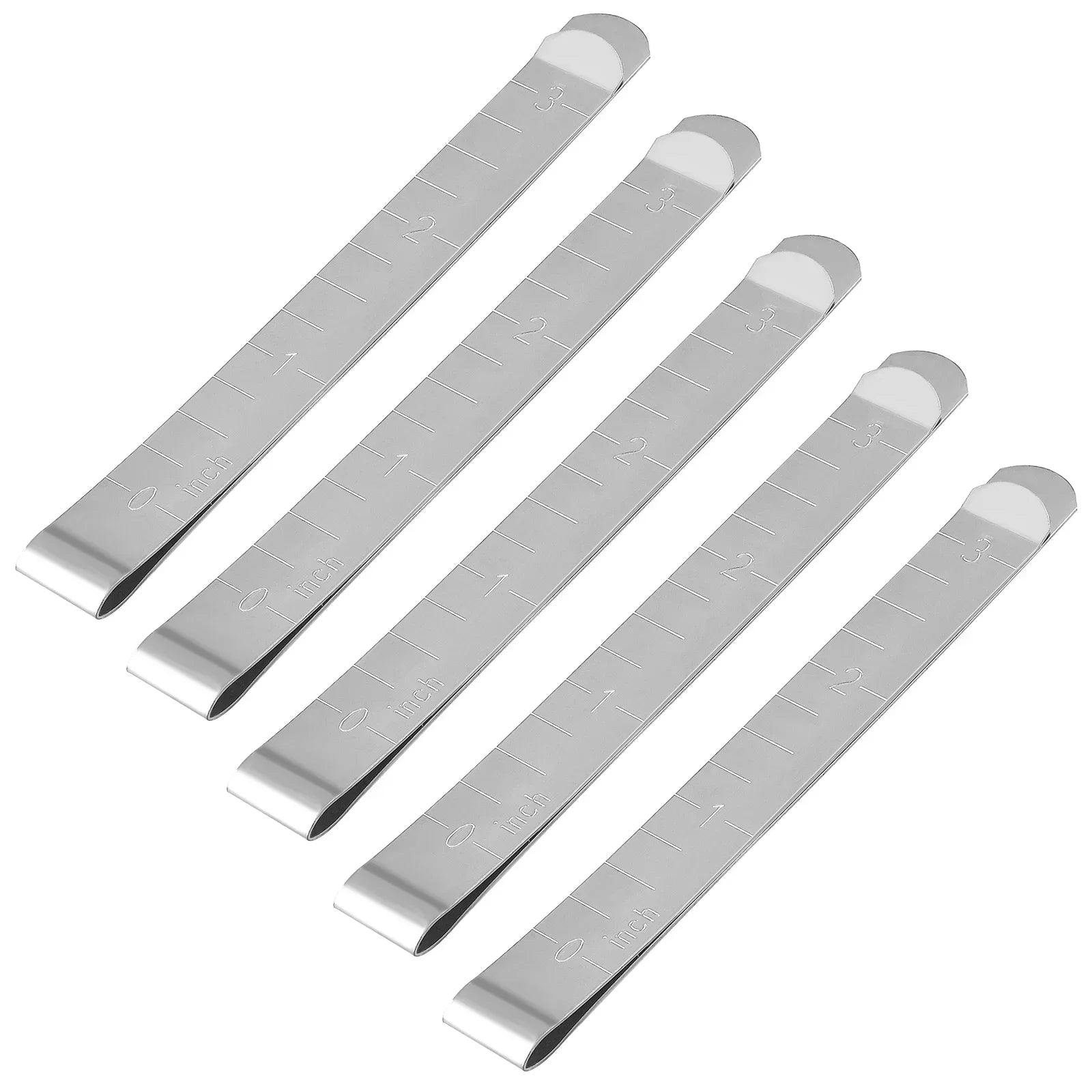 1/3/5Pcs Sewing Hemming Clips Stainless Steel Hemming Clips Metal Crimping Clip Fabric Measuring Ruler DIY Sewing Clip Tools Zpaxo 5 pcs 107X12X6mm