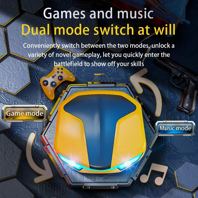 TWS Wireless Headphones Game Sport Noise Cancelling Bluetooth Earphone With Microphones High Fidelity Headset For All Smartphone Zpaxo