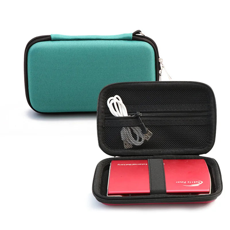 Electronics Accessories Storage Power Bank Bag Case Shockproof Hard Zpaxo Green