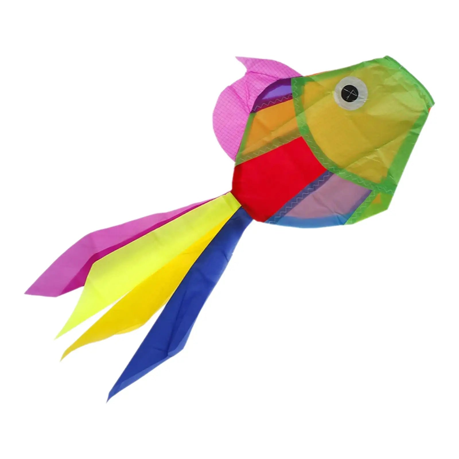 Rainbow Fish Windsock – Colorful Outdoor Polyester Kite Decor Fish Windsock Zpaxo