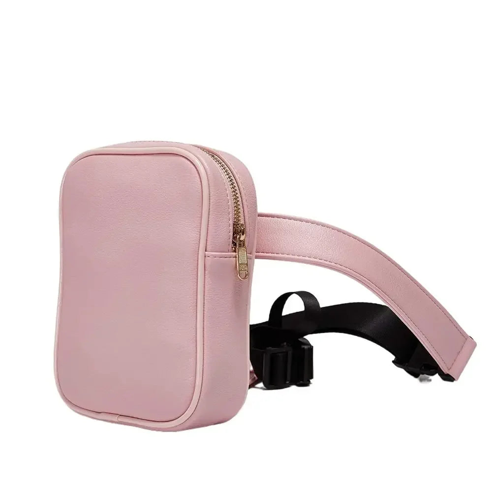 Cross Motorcycle Women Waist Leg Storage Pu Leather Fanny Waterproof Zpaxo pink