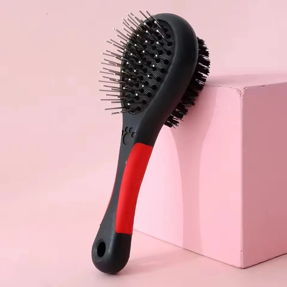 Pet Dog Needle Comb Durable Double-sided Bathing Brush Plastic Zpaxo S
