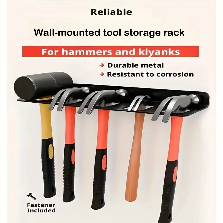 Heavy-duty Wall-mounted Hammer Wrench Storage Rack Tool Space-saving