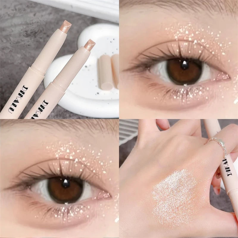 Shiny Pearlescent Eyeshadow Stick Waterproof Long-Lasting Glitter Eye Makeup Monochrome Brightening Highlight Lying Silkworm Pen Zpaxo 02