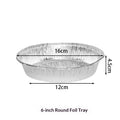10Pcs Tin Foil Box, Air Fryer, Specialized Tin Foil Tray, Disposable Circular Tin Foil Bowl for Household Use, Oven Baking Bowl Zpaxo 6 inches 10pcs