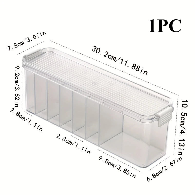 Desktop Cable Organizer Box Large Capacity Data Storage Dustproof Zpaxo Transparent-1pc