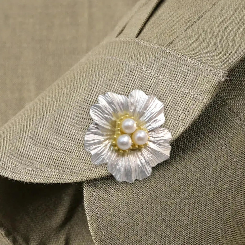 Pearl Flower Button Covers Shirt Accessories Shaped Decorative